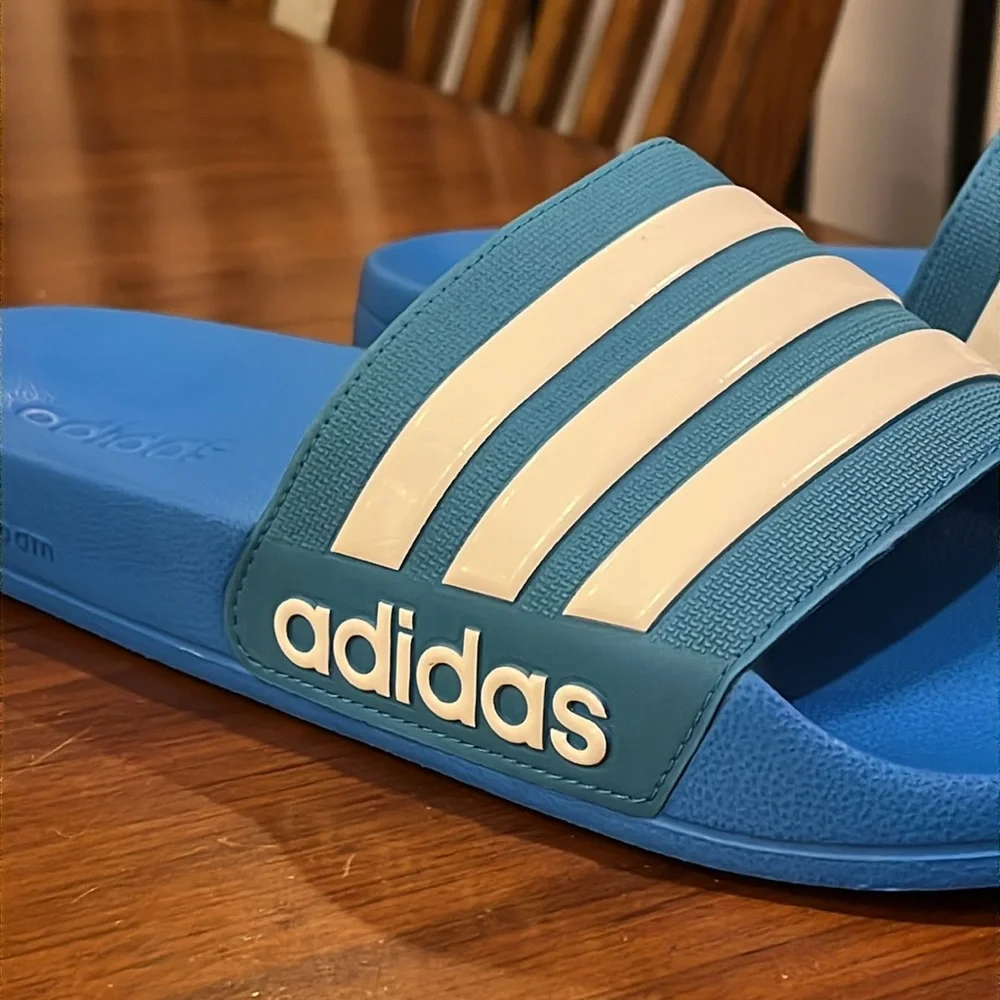 Adidas Adilette Shower Pool Slides Sandals Shoes new blue B42211 Men’s Size 12
